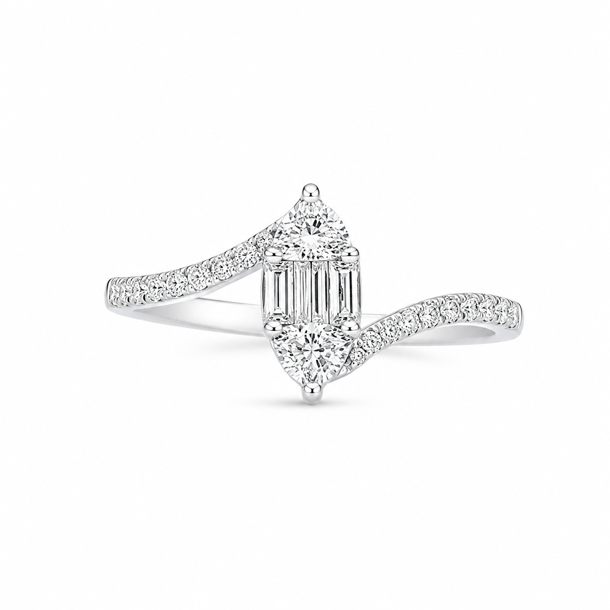18KT White Gold 0.25 CTW Diamond Ladies Ring [KS21H50]