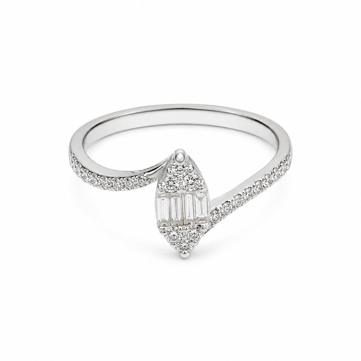 18KT White Gold 0.25 CTW Diamond Ladies Ring [KS21H50]