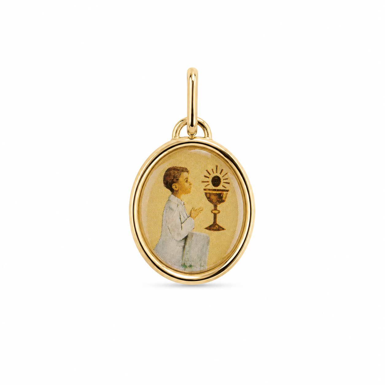 14KT Yellow Gold First Communion Pendant [A1B3]