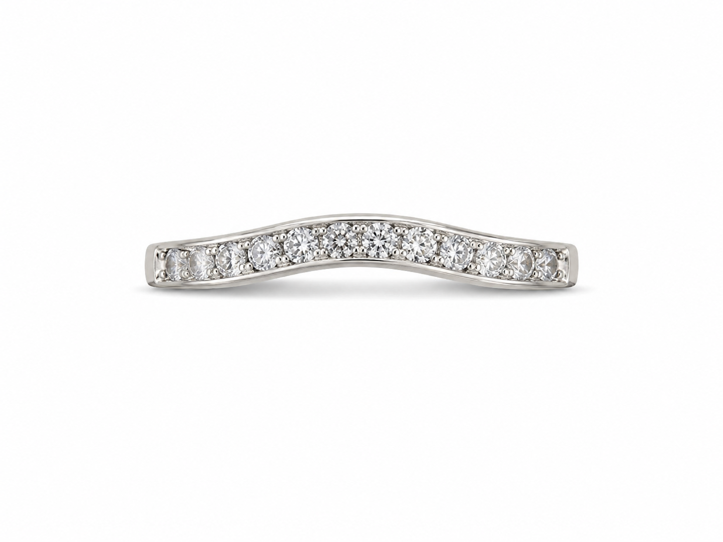 14KT White Gold 0.13 CTW Diamond Ring [K8H00]