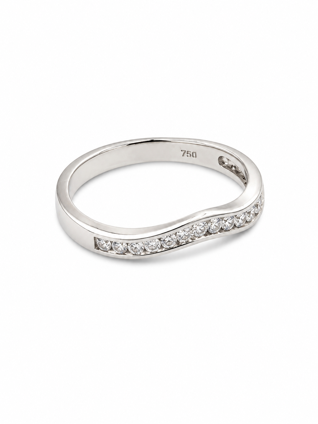 14KT White Gold 0.13 CTW Diamond Ring [K8H00]