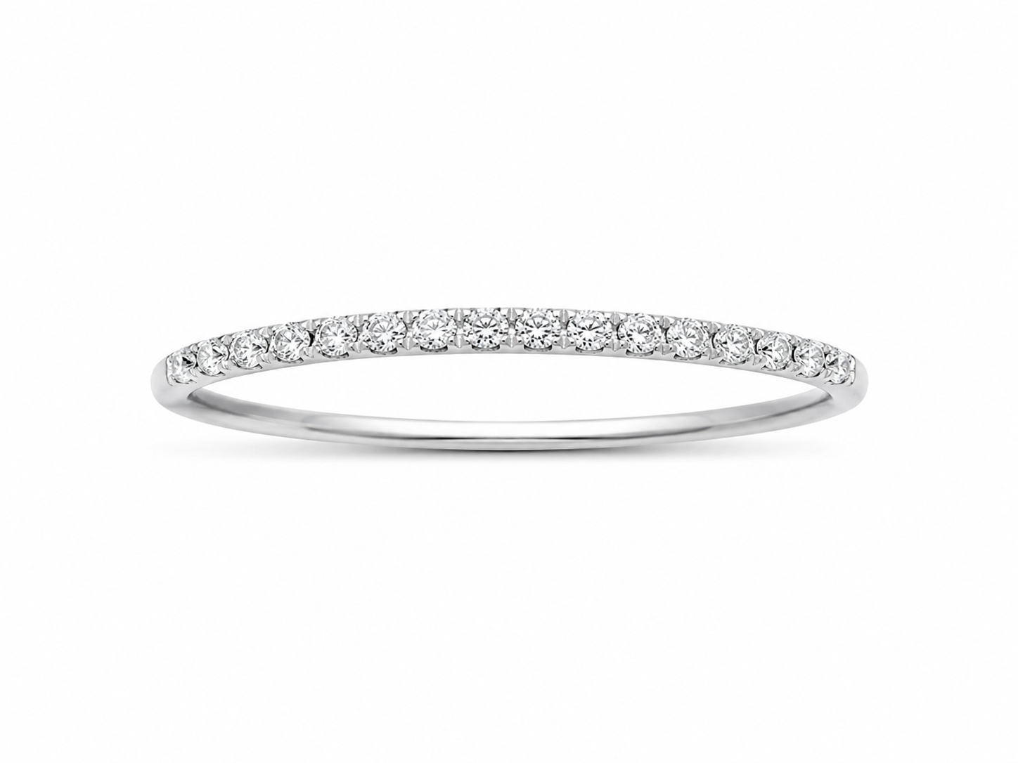 14KT White Gold 0.15 CTW Diamond Ring [K4H50]