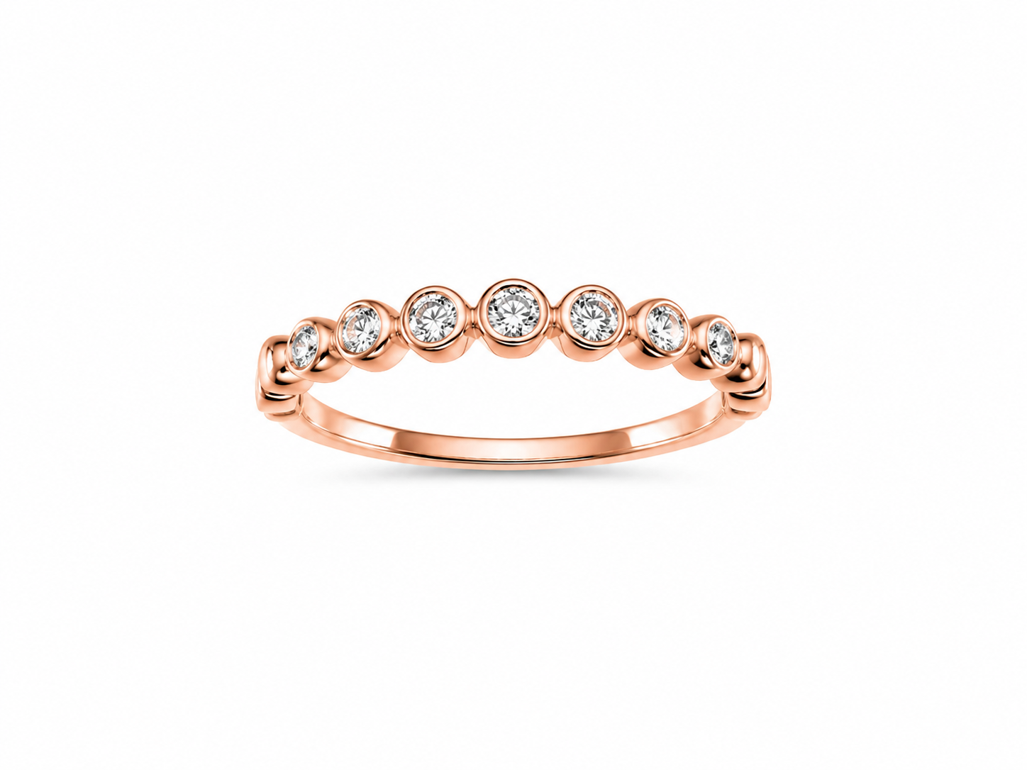14KT Rose Gold 0.10 CTW Diamond Ring [A2B8 - K14H00]