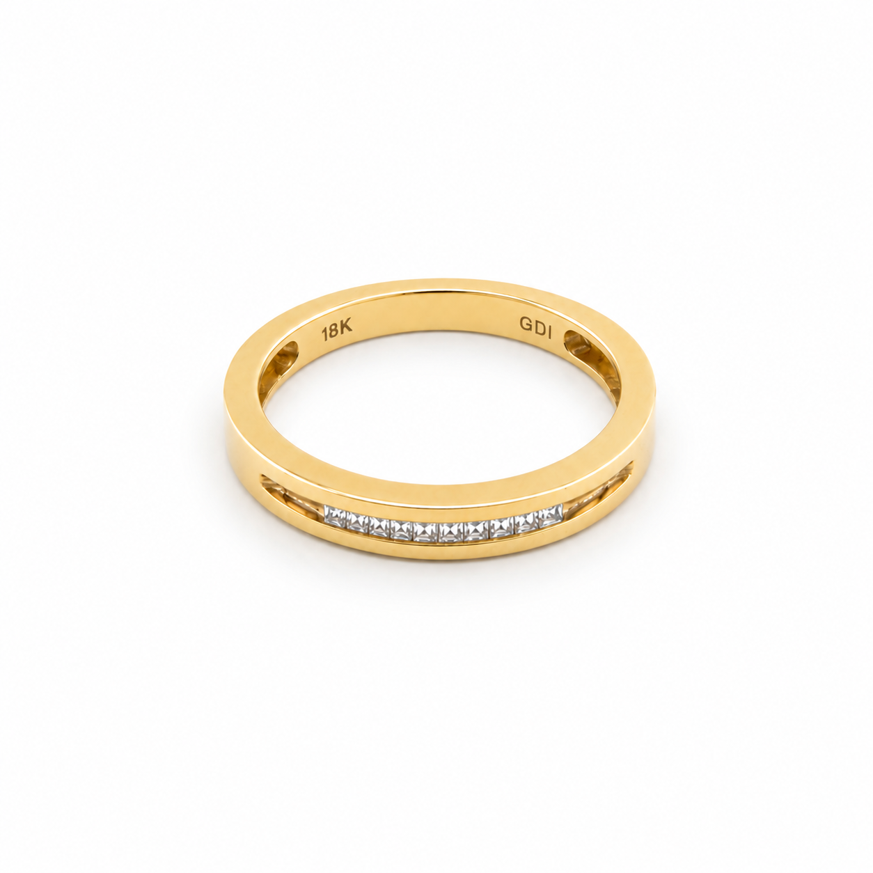 18KT Yellow Gold 0.10 CTW Diamond Ring [A3B0 - K18H00]