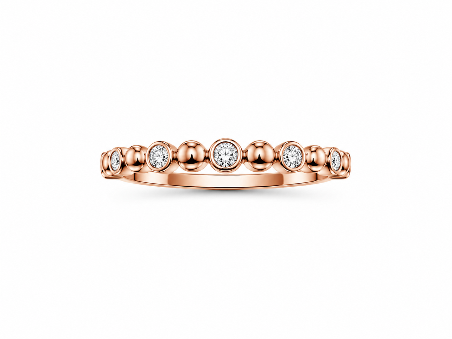 14KT Rose Gold 0.10 CTW Diamond Ring [A2B8 - K14H00]