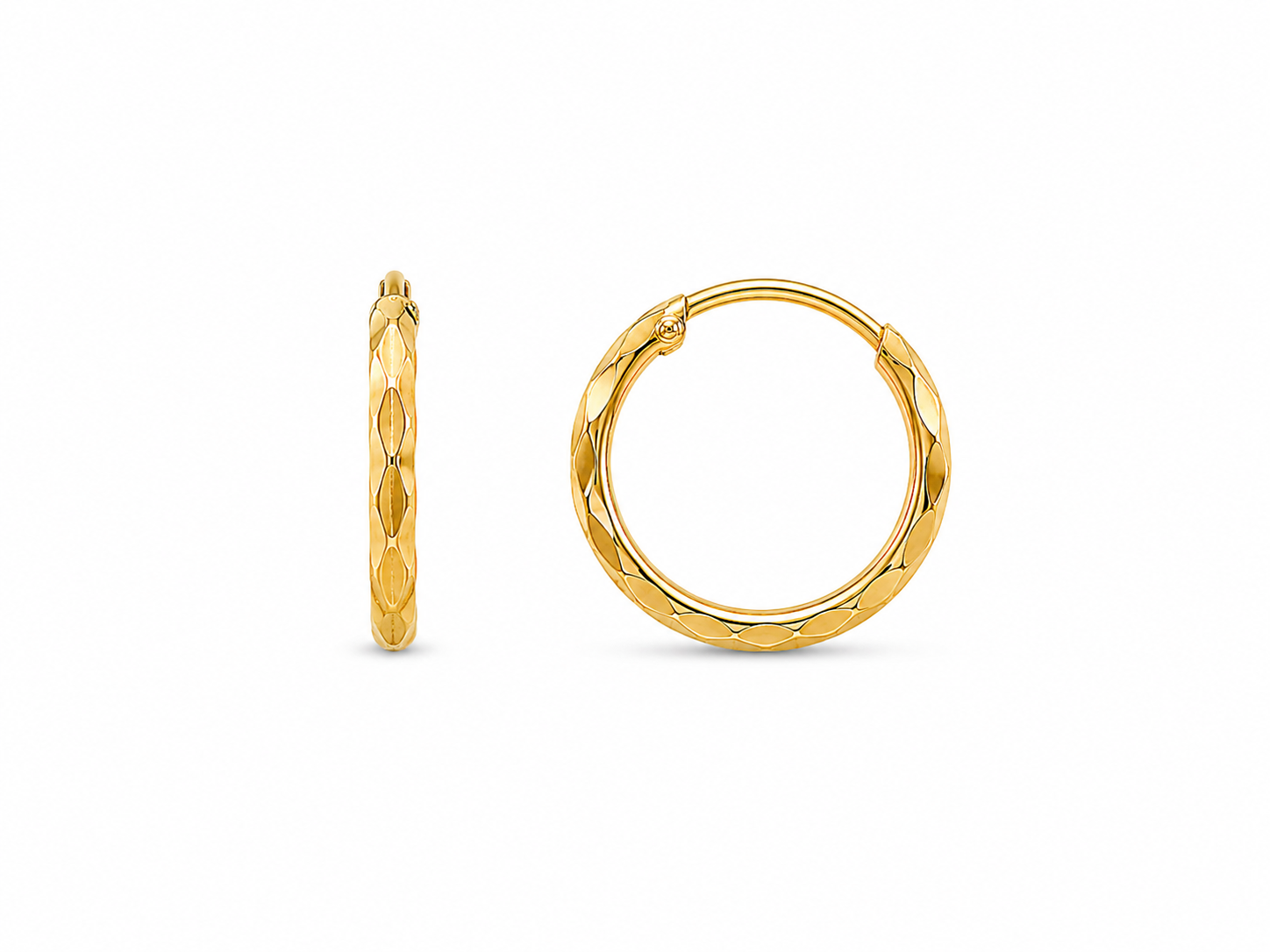 22KT Small Hoop Yellow Gold Earrings [A1B1]