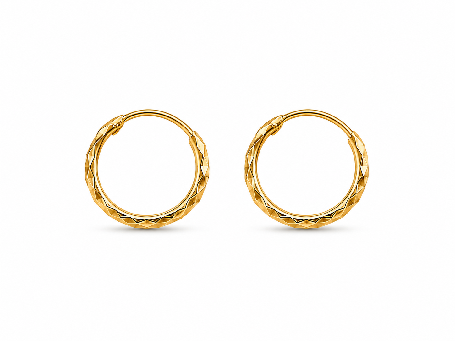 22KT Small Hoop Yellow Gold Earrings [A1B1]