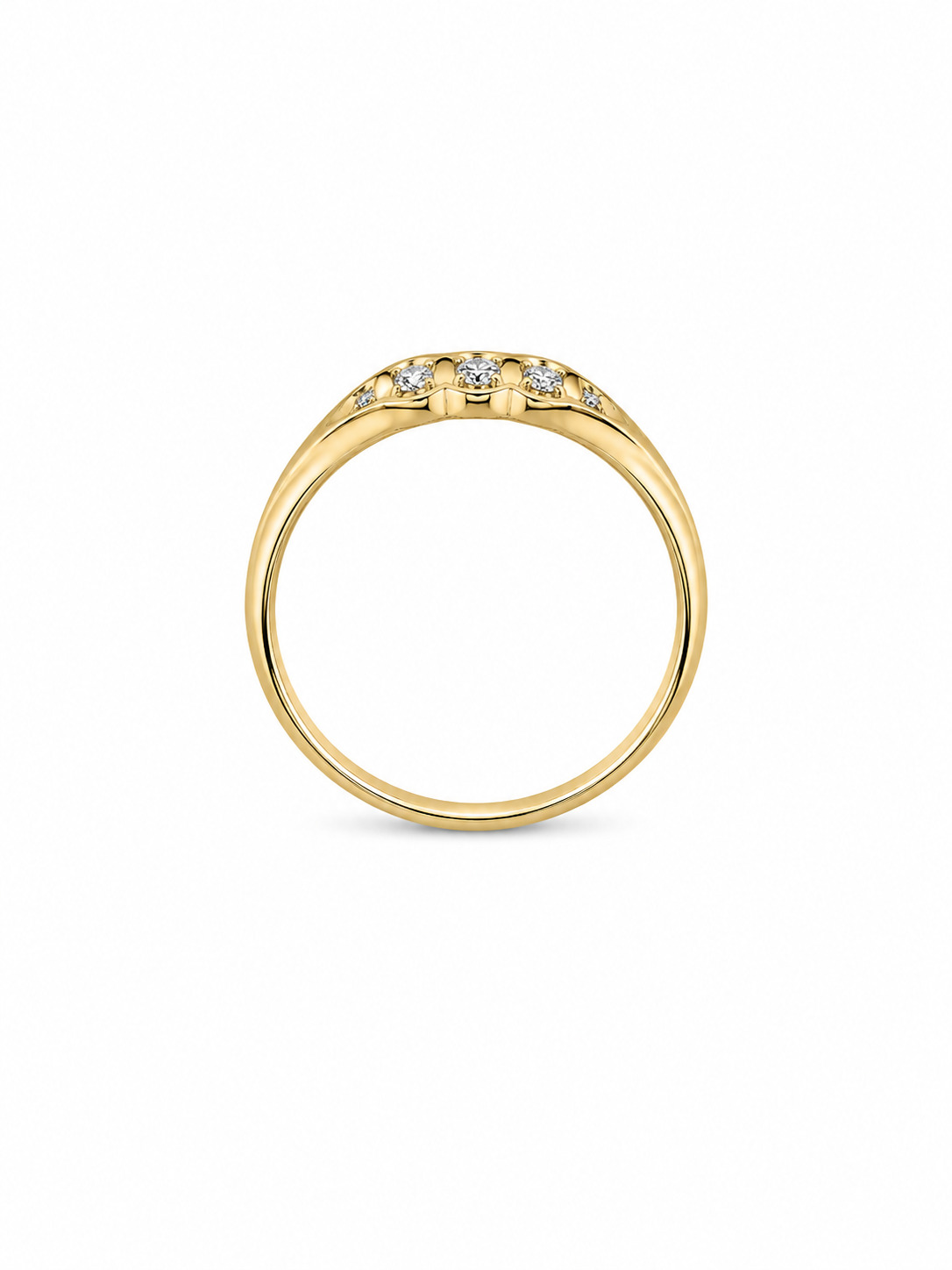 10KT Yellow Gold 0.05 CTW Diamond Ring [A1B2 - K5H20]