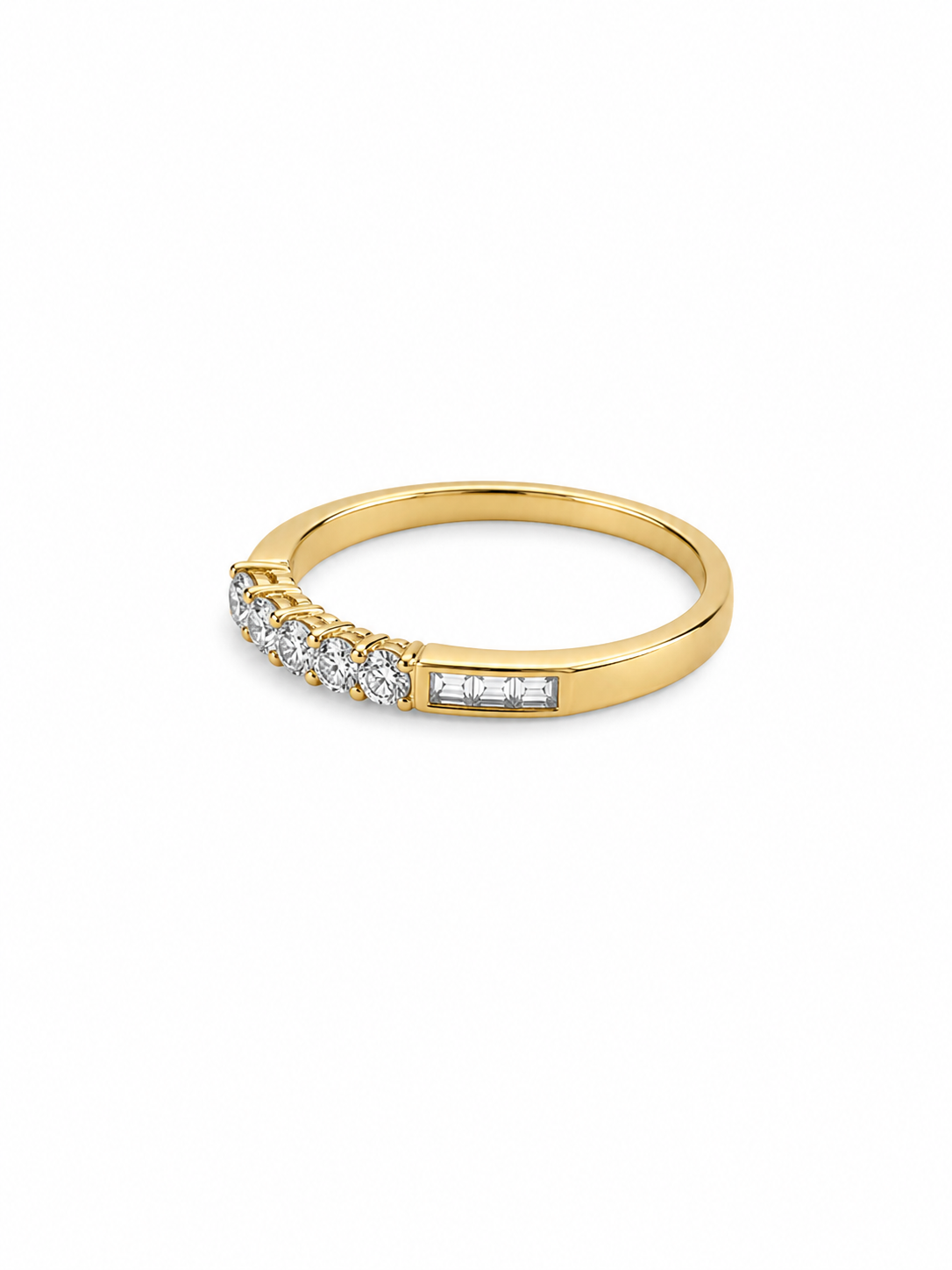 10KT Yellow Gold 0.15 CTW Diamond Ring [K4H75]