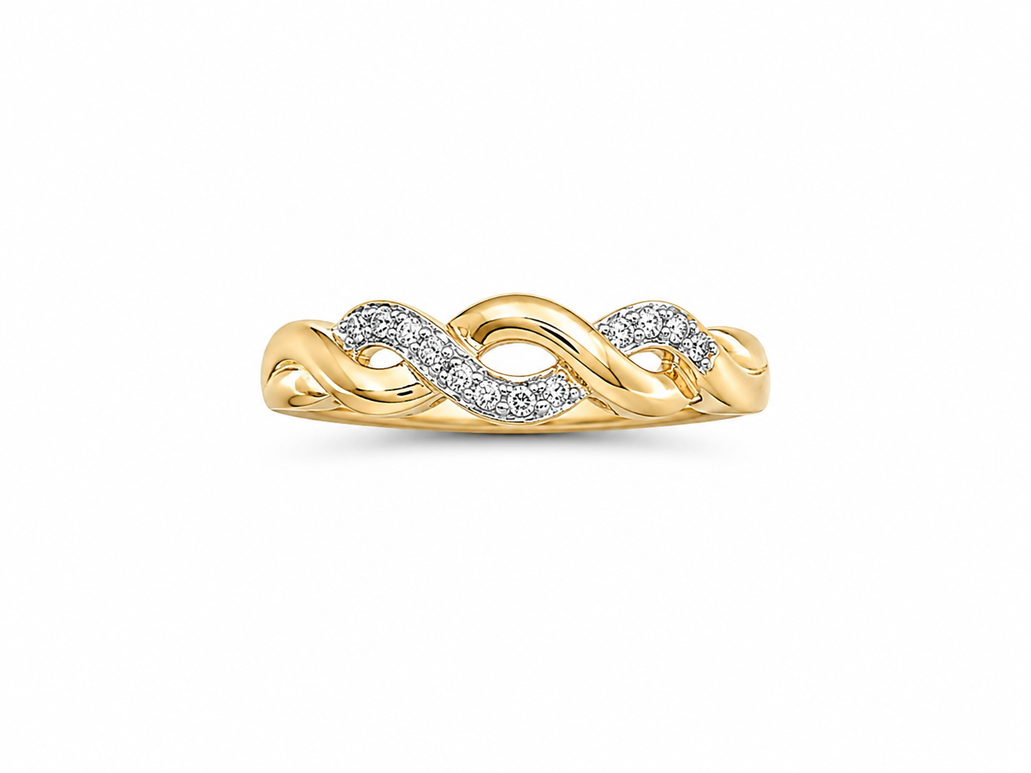 10KT Yellow Gold 0.03 CTW Diamond Ring [A1B9 - K7H50]