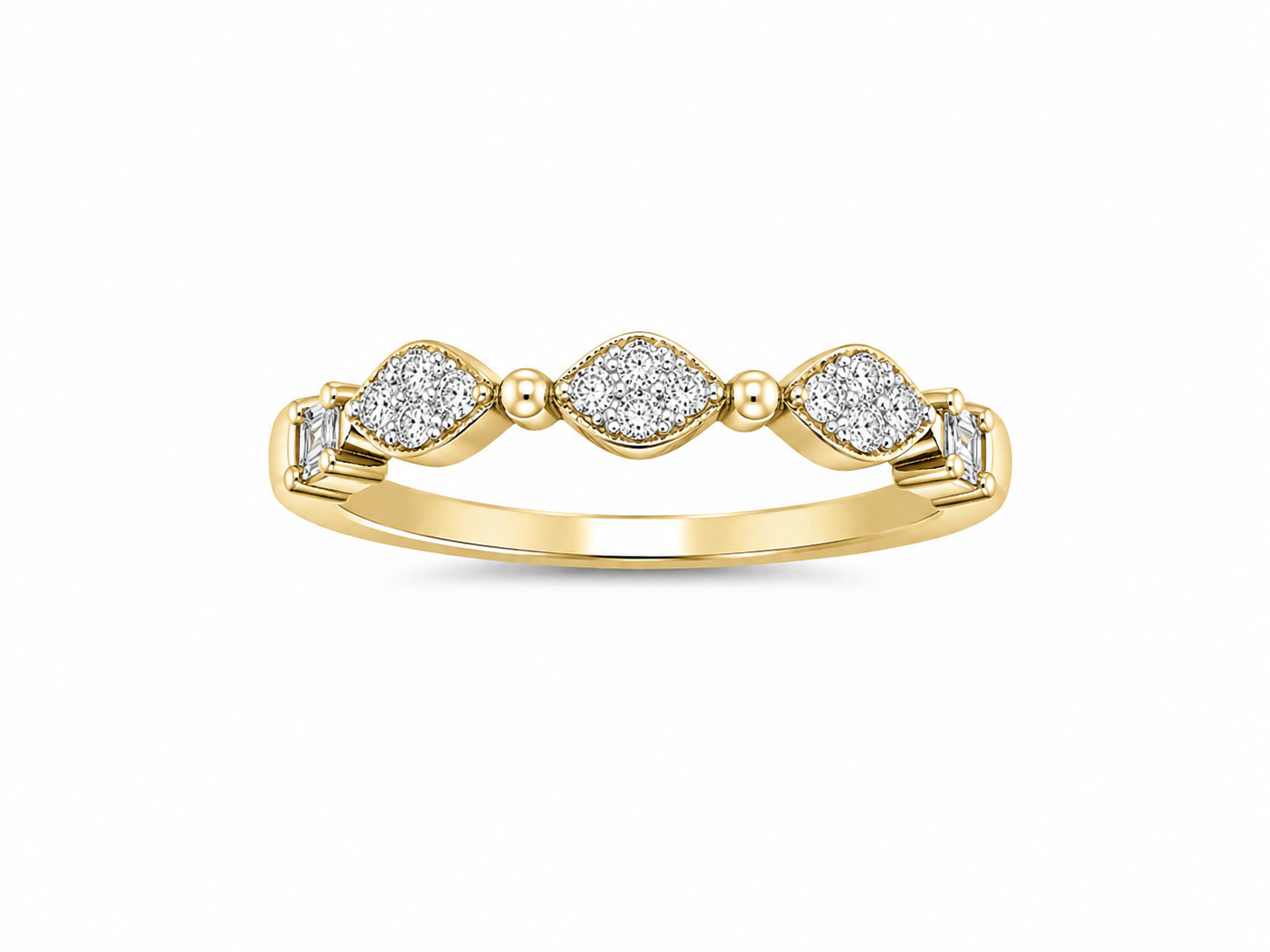 10KT Yellow Gold 0.12 CTW Diamond Ring [A1B5 - K9H00]