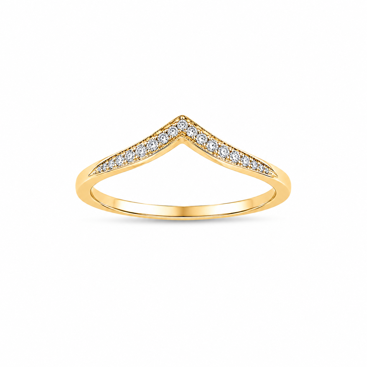 10KT Yellow Gold 0.20 CTW Diamond Ring [A1B2 - K6H75]