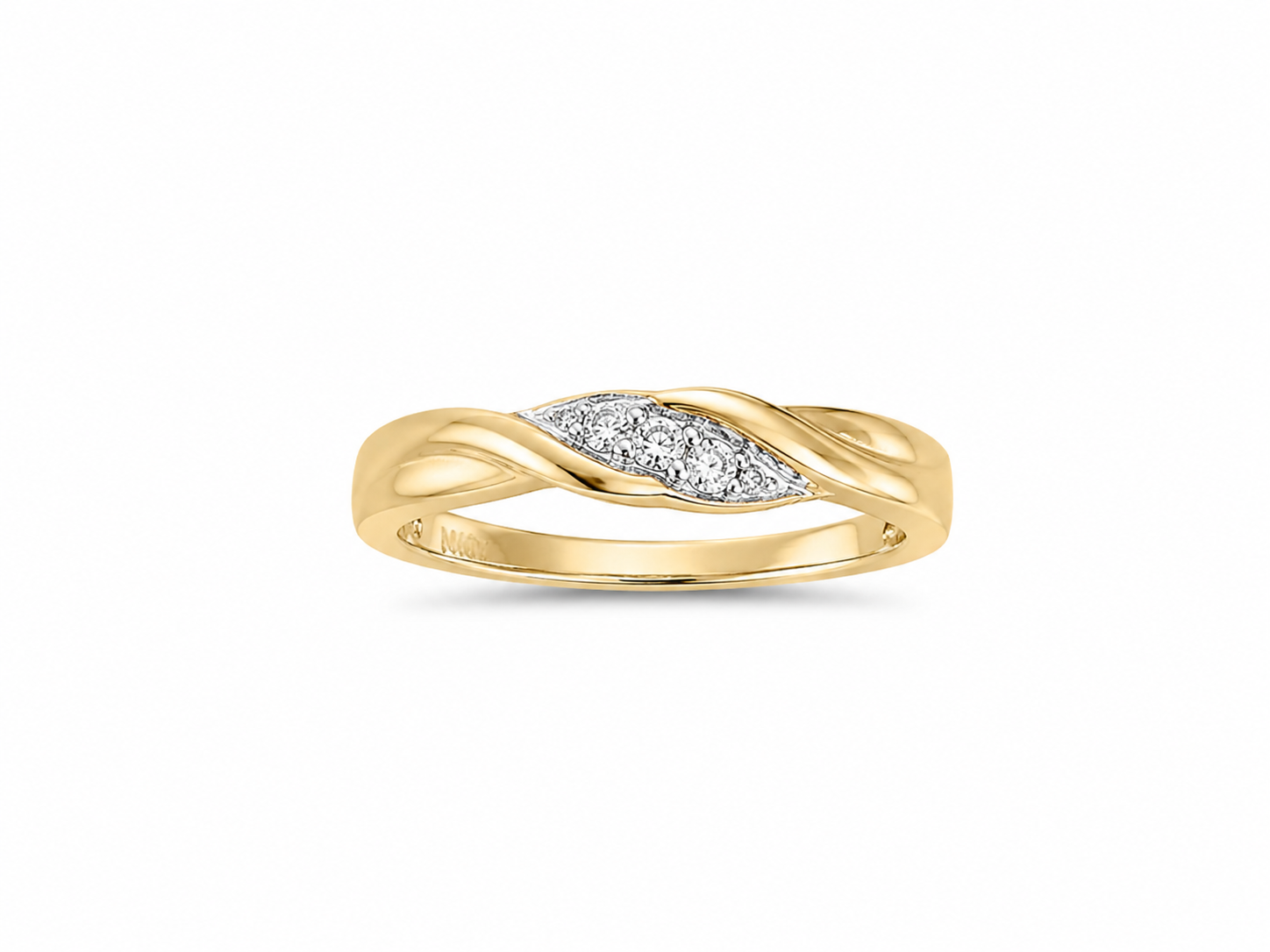 10KT Yellow Gold 0.05 CTW Diamond Ring [A1B2 - K5H20]