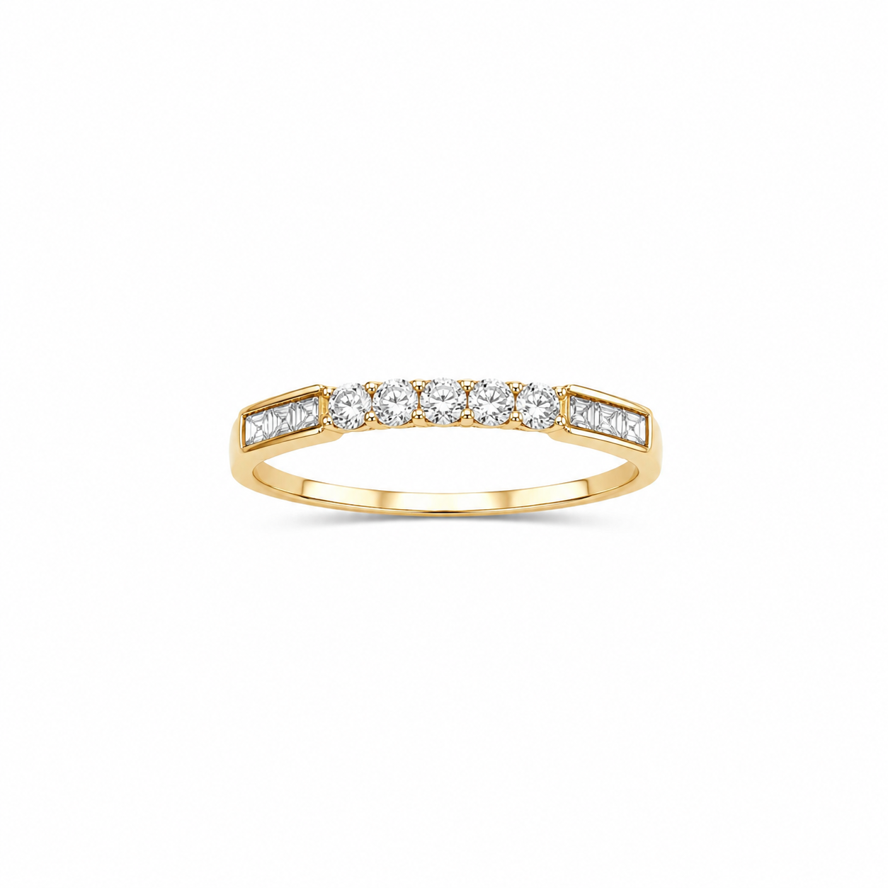 10KT Yellow Gold 0.15 CTW Diamond Ring [K4H75]