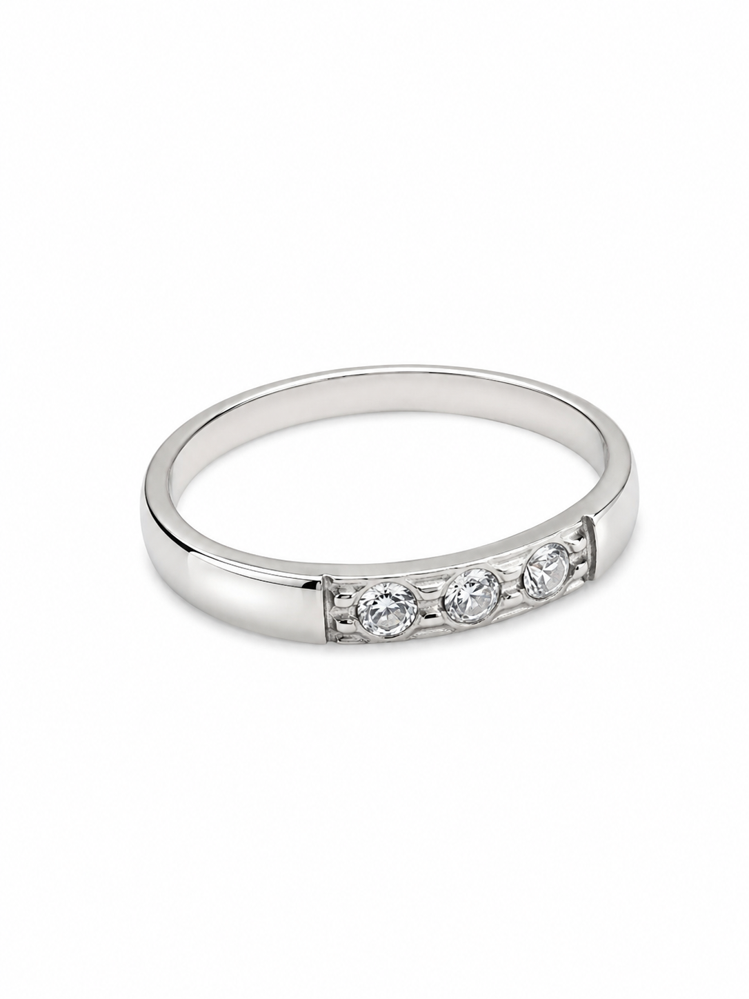 10KT White Gold 0.05 CTW Diamond Ring [A1B3 - K2H85]