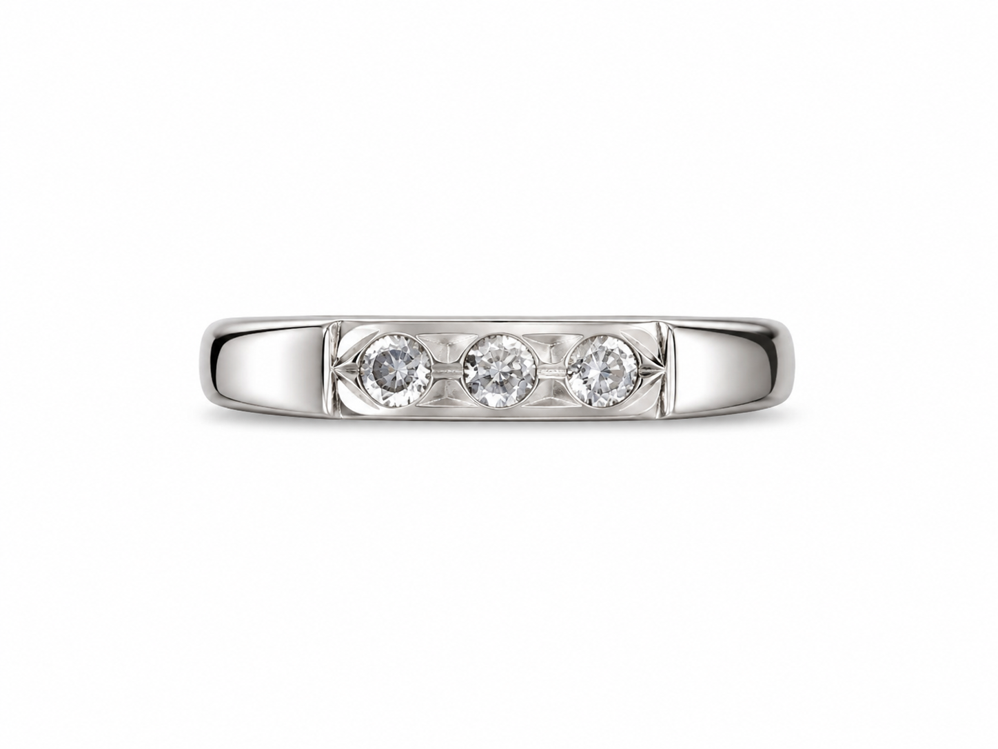 10KT White Gold 0.05 CTW Diamond Ring [A1B3 - K2H85]