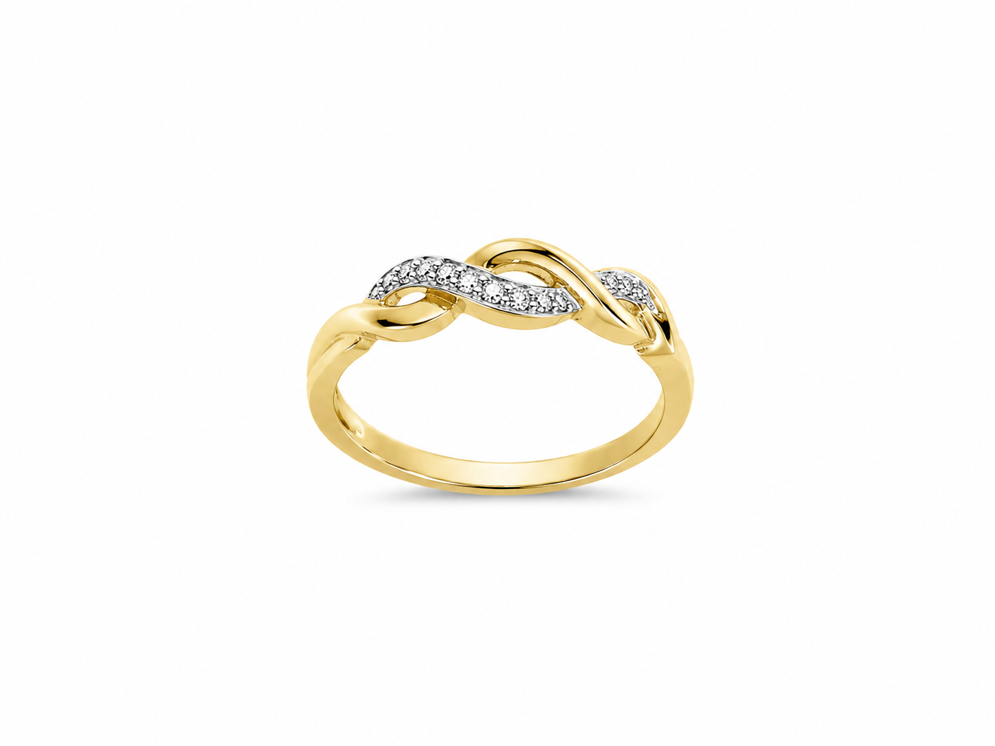 10KT Yellow Gold 0.03 CTW Diamond Ring [A1B9 - K7H50]