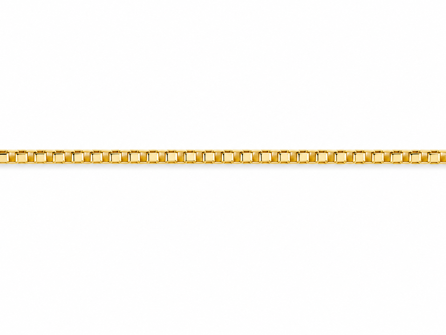 10KT Solid Yellow Gold 2.5 MM Lobster Lock Box Chain