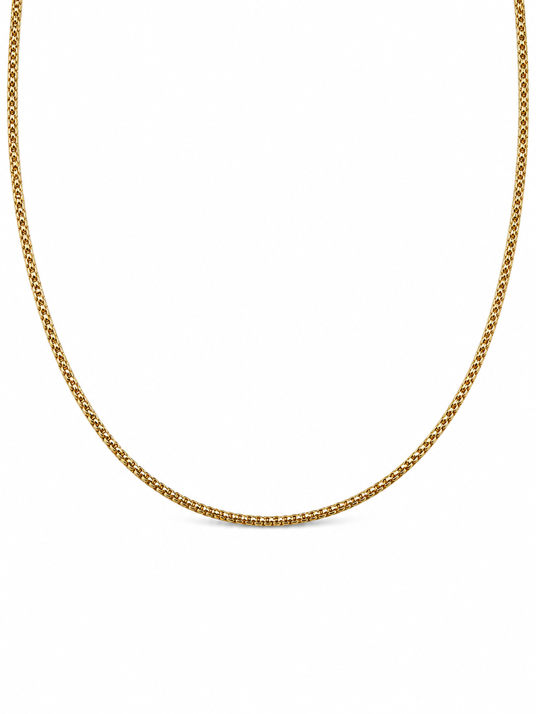 10KT Solid Two Tone Gold 2 MM Franco Link Chain