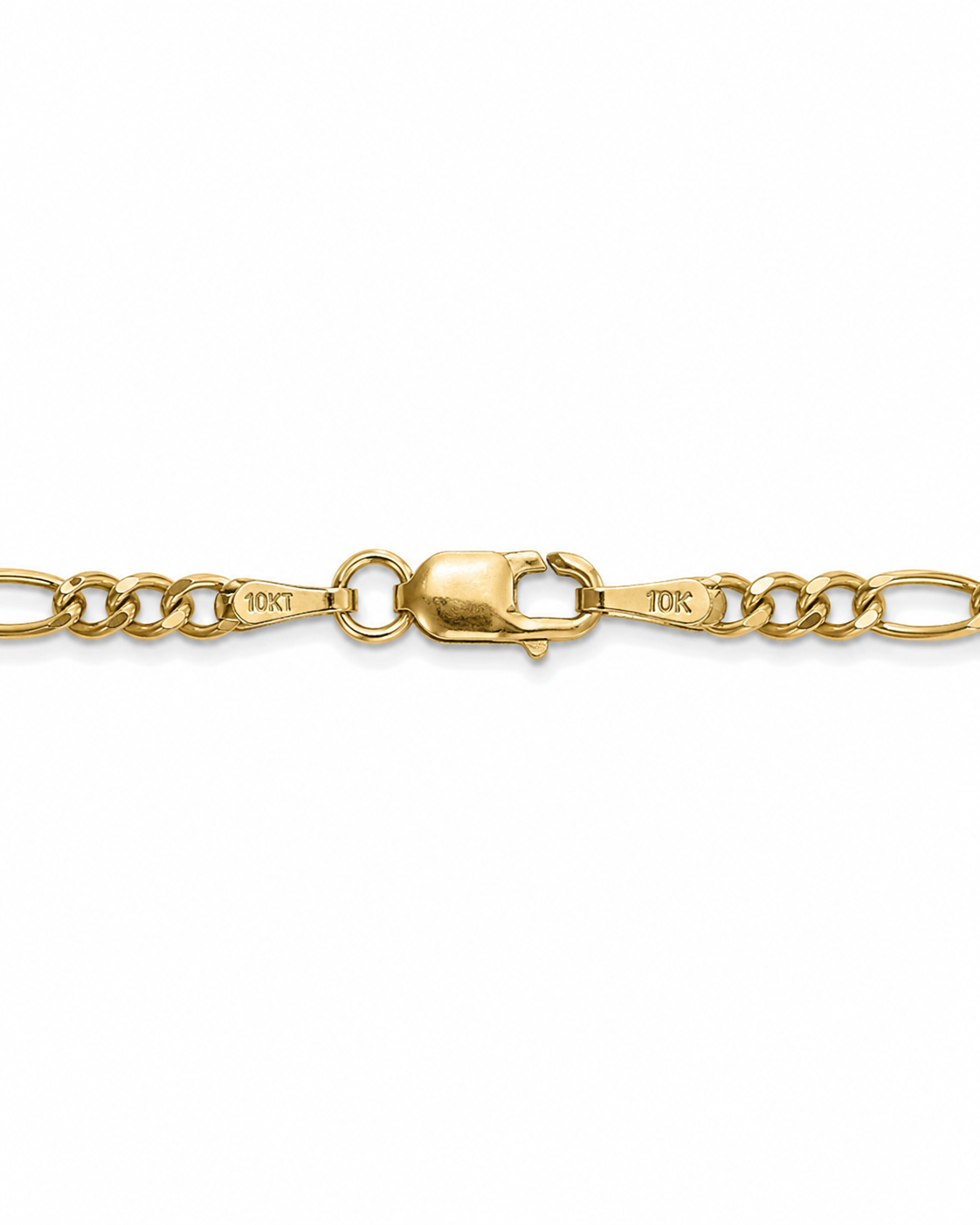 10KT Yellow Gold 2.5 MM Figaro Link Chain