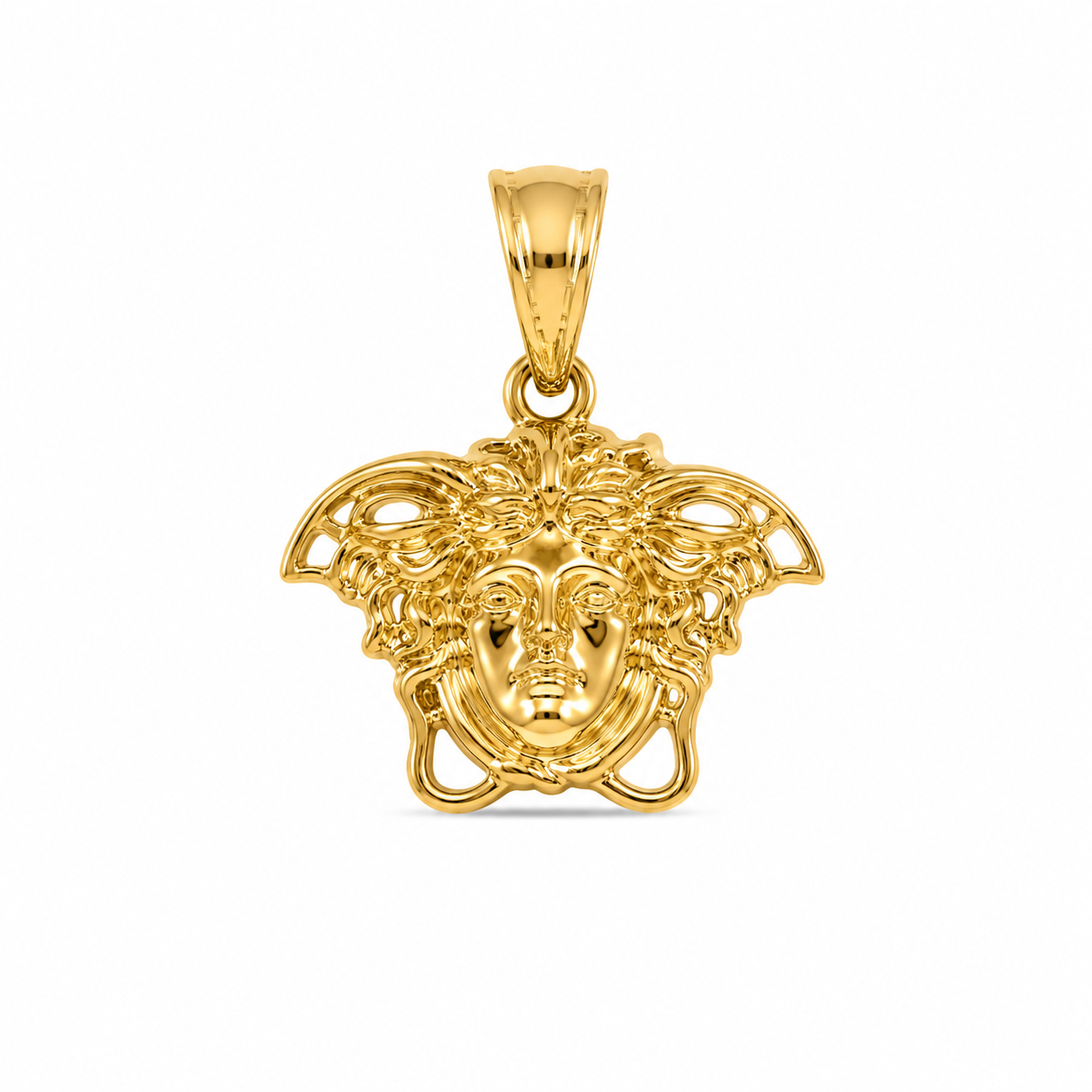 10KT Yellow Gold Medusa Pendant [A0B95]