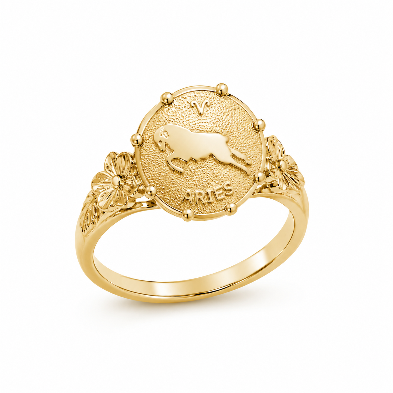 14KT Aries Yellow Gold Ring [A3B5]