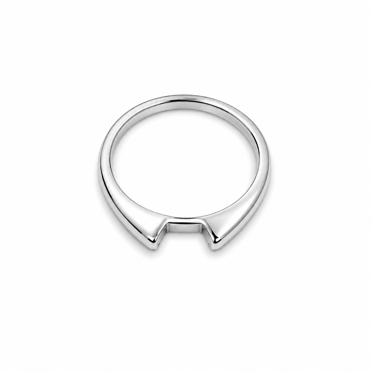 10KT White Gold Plain Mounting Band [A1B5]