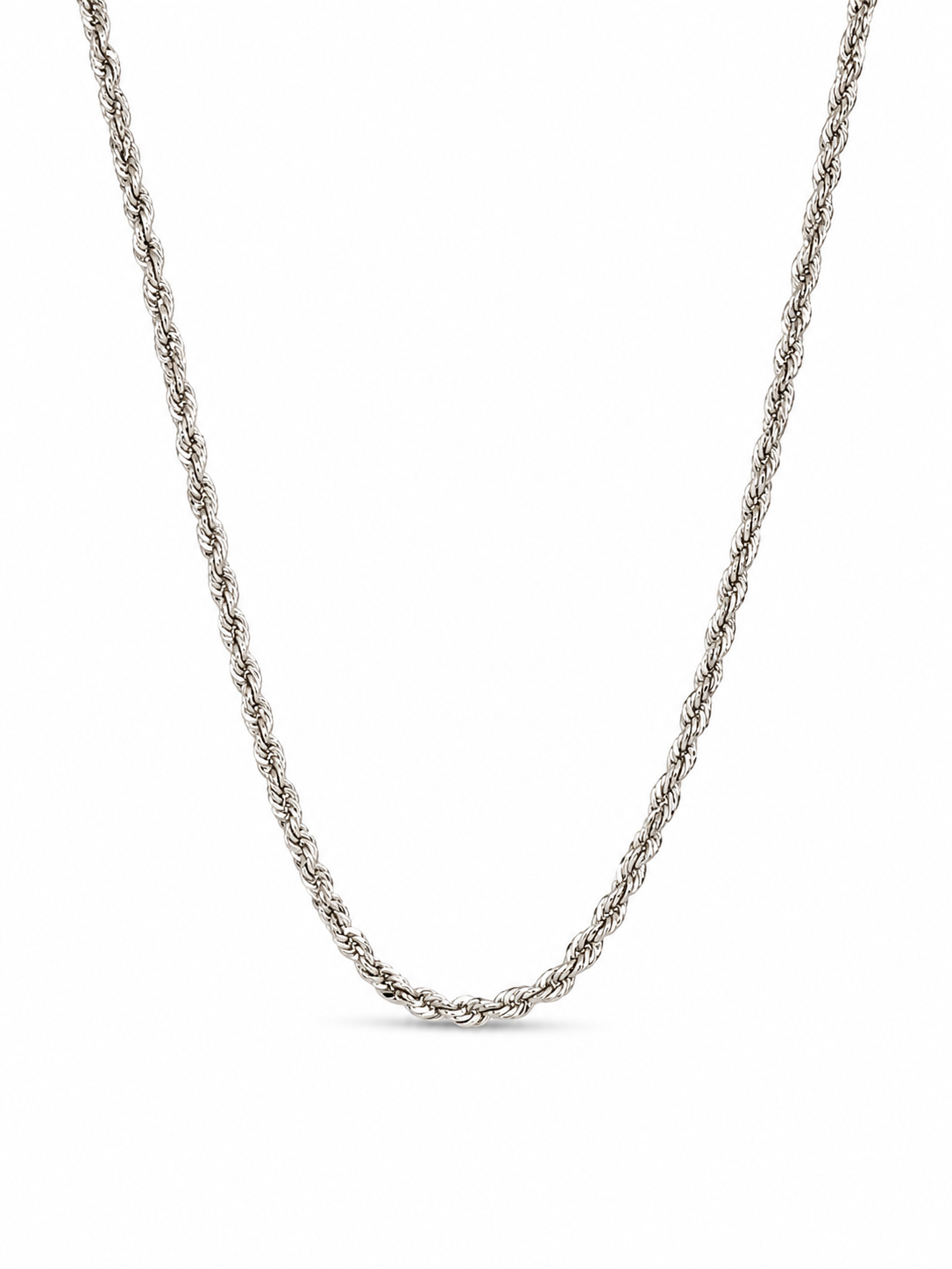 10KT White Gold 3 MM Rope Chain