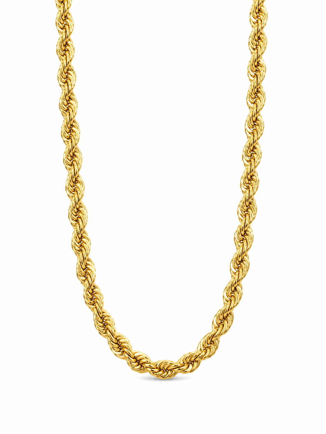 10KT Solid Yellow Gold 7.2 MM Rope Chain