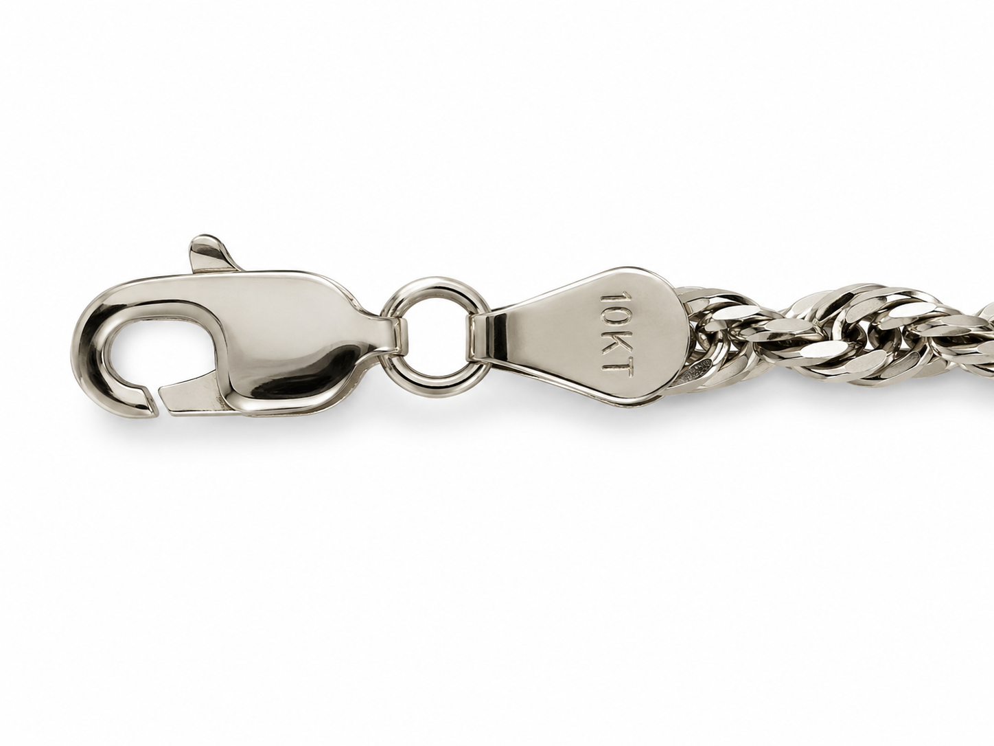 10KT White Gold 3 MM Rope Chain