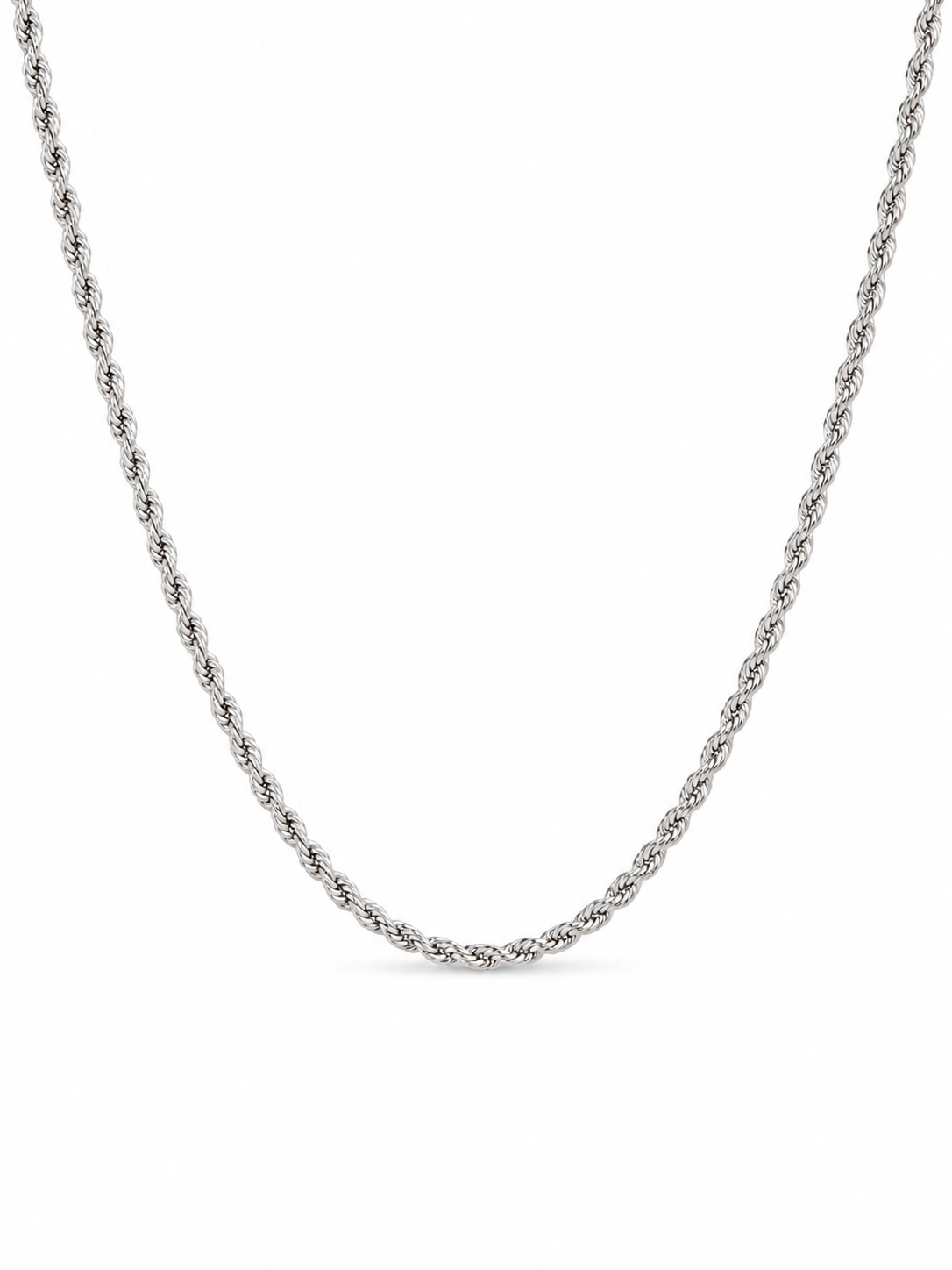 10KT White Gold 2 MM Rope Chain