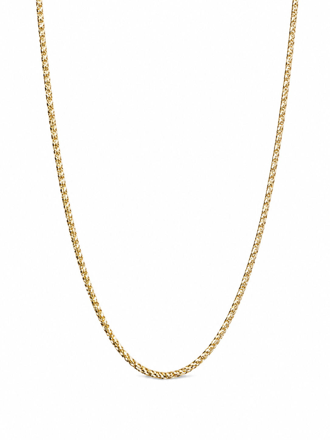 14KT Solid Two Tone Gold 2 MM Franco Link Chain