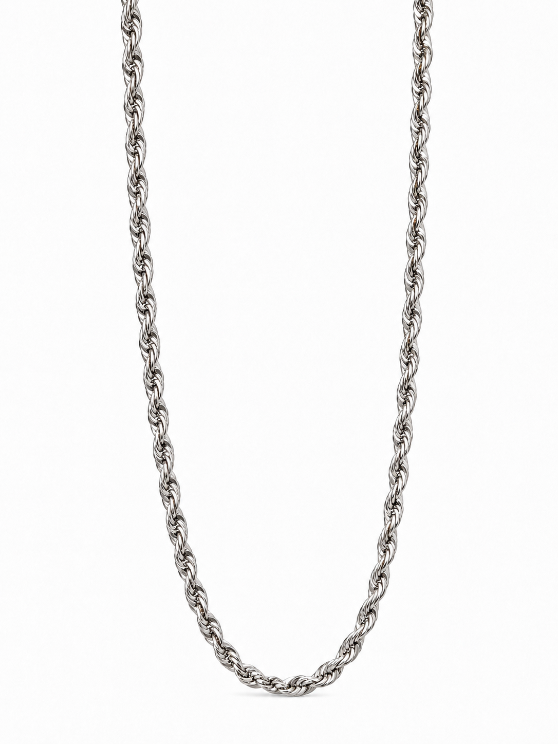 10KT White Gold 4.5 MM Rope Chain