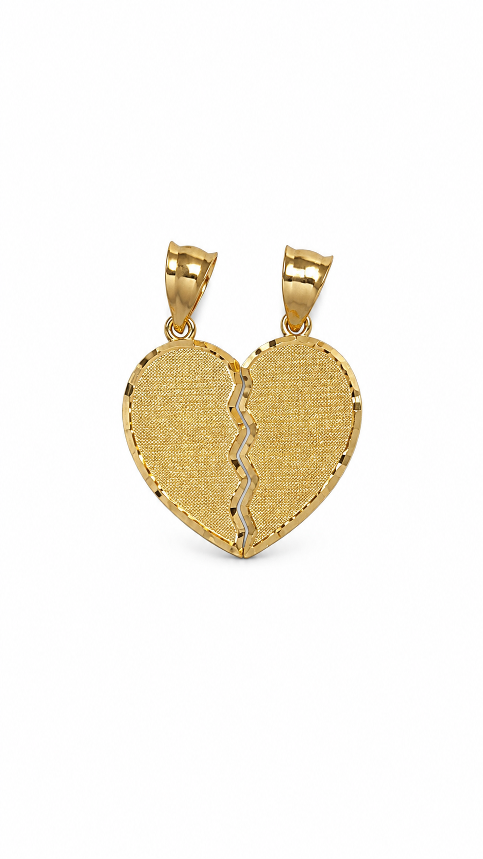 14KT Heart Yellow Gold Pendant [A2B9]