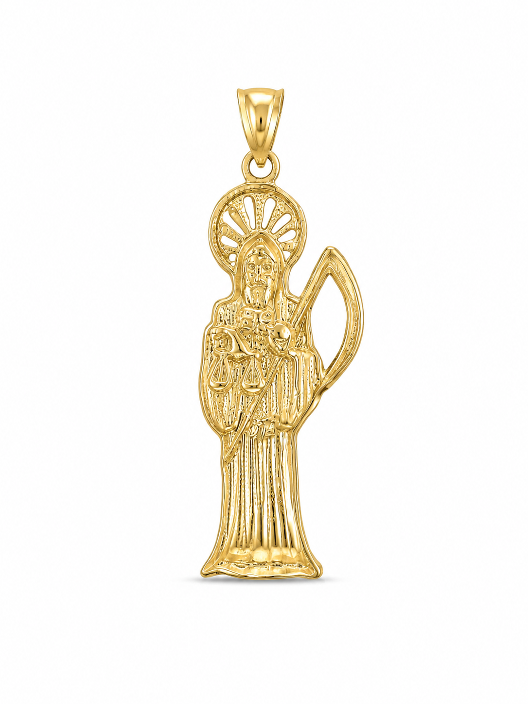 14KT Grim Reaper Yellow Gold Pendant [A10B1]