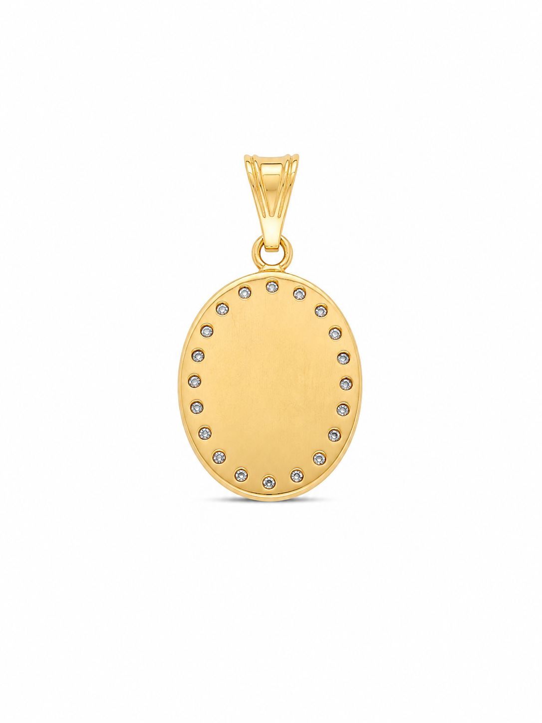 14KT Holy Communion Cubic Zirconium Yellow Gold Pendant [A1B2]