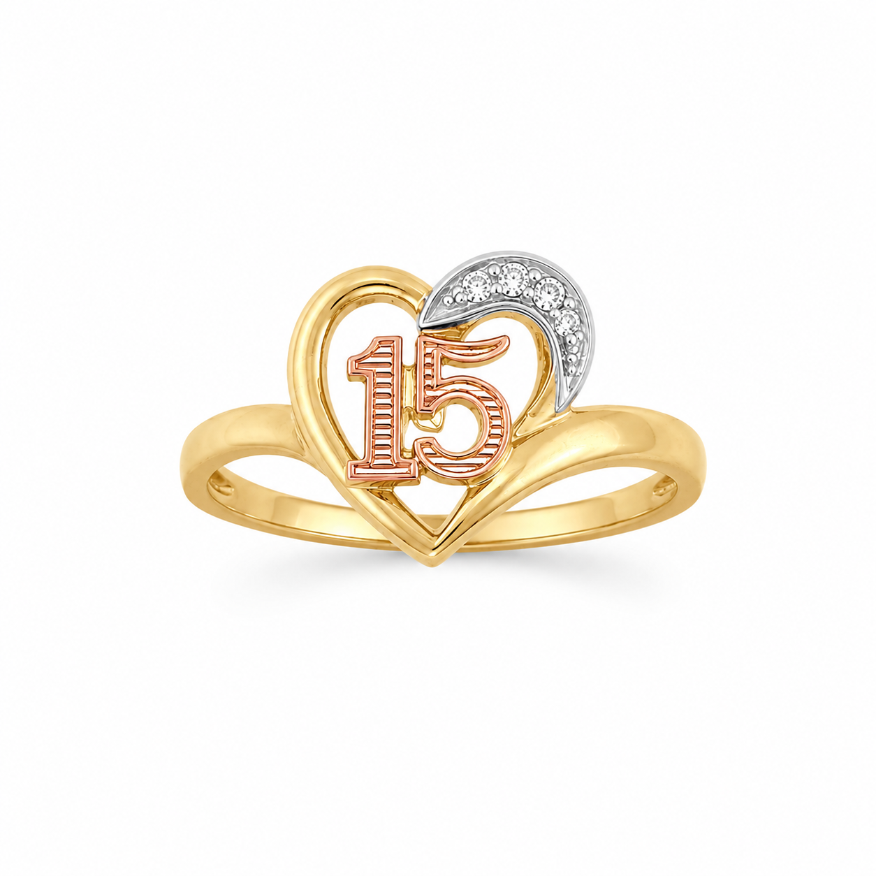 14KT Quinceañera Yellow Gold Ring [A2B0]