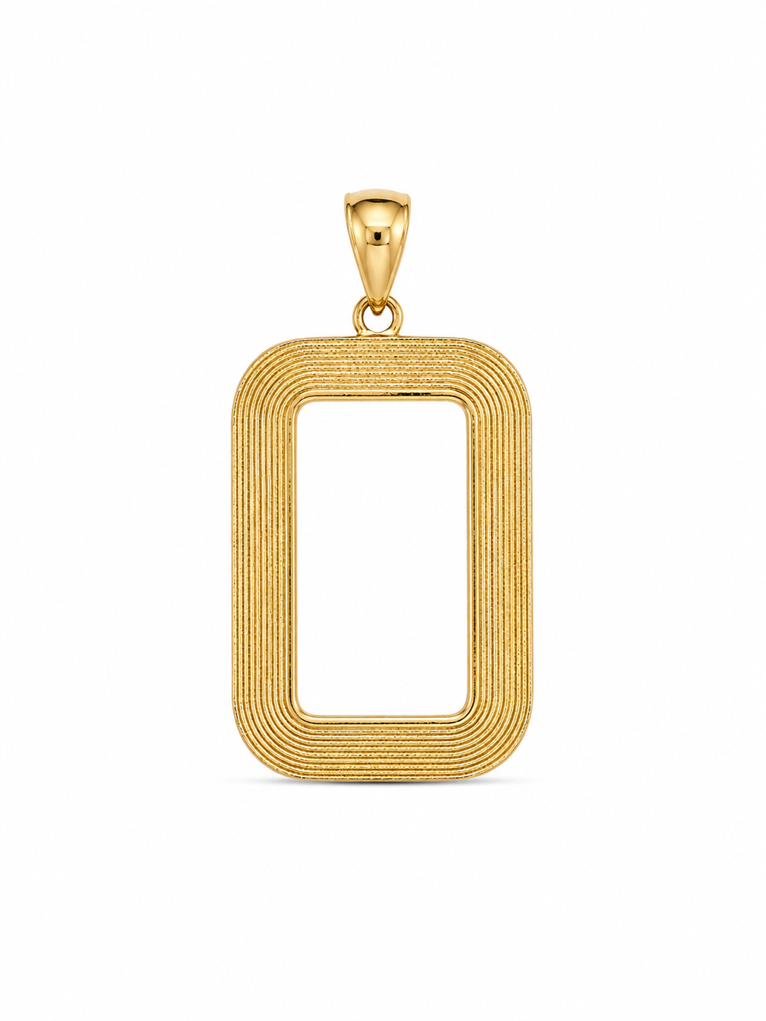 14KT Yellow Gold Designer Bezel Pendant [A6P5]