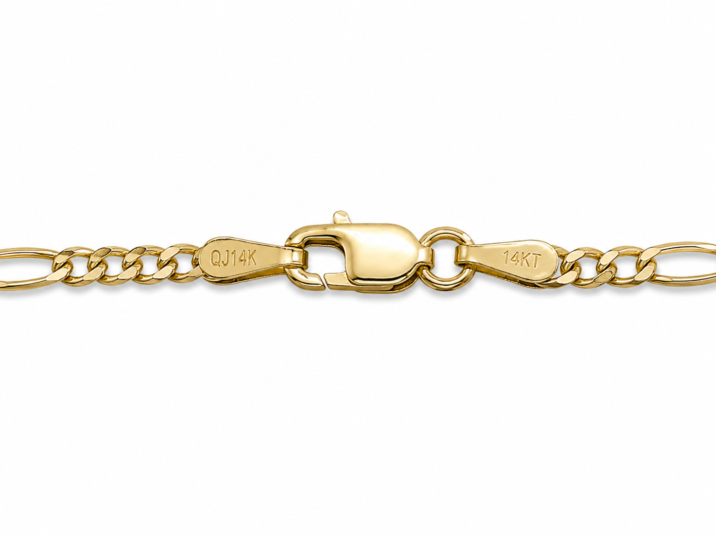 14KT Yellow Gold 2 MM Figaro Link Chain