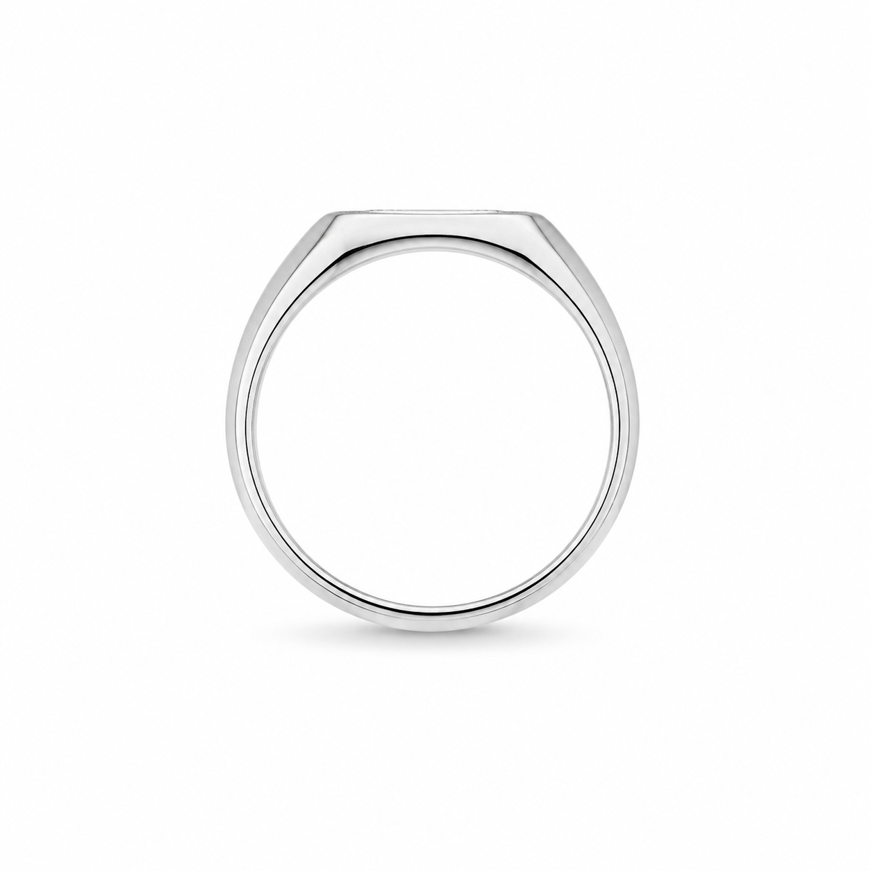 925 Sterling Silver Cubic Zirconium Cross Plate Ring