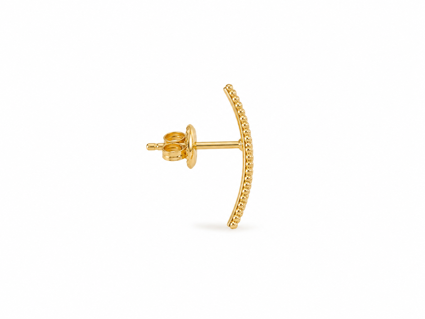 22KT Rectangle Stud Yellow Gold Earrings [A3B1]