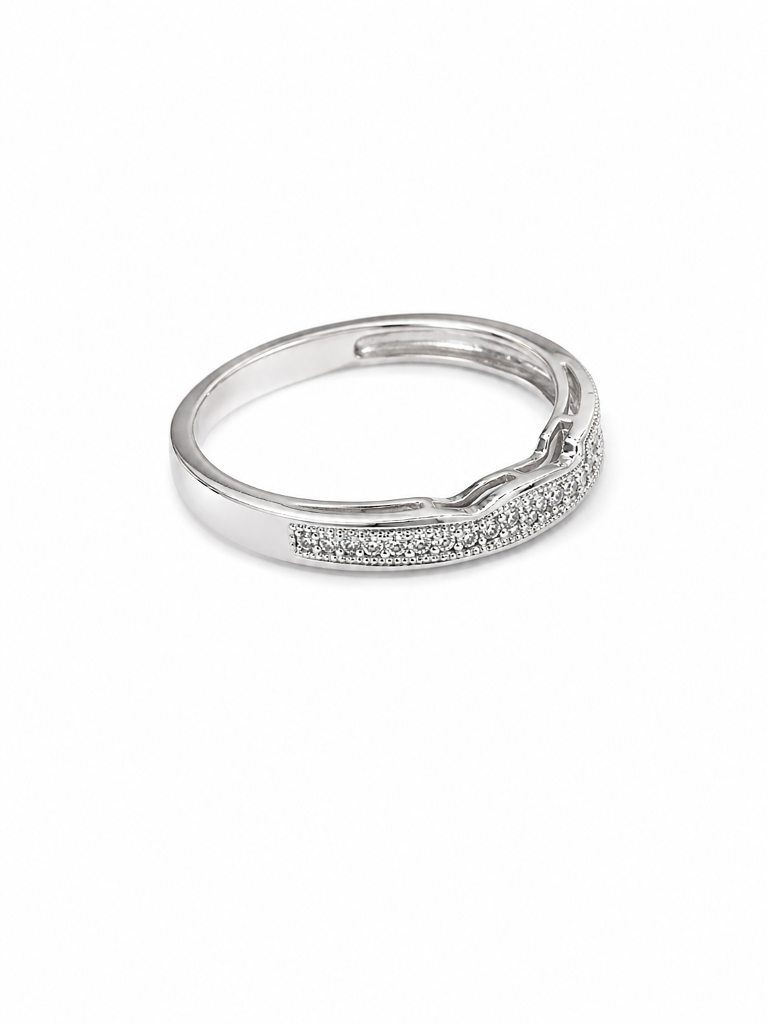 10KT White Gold 0.05 CTW Diamond Ring [A1B8 - K4H95]
