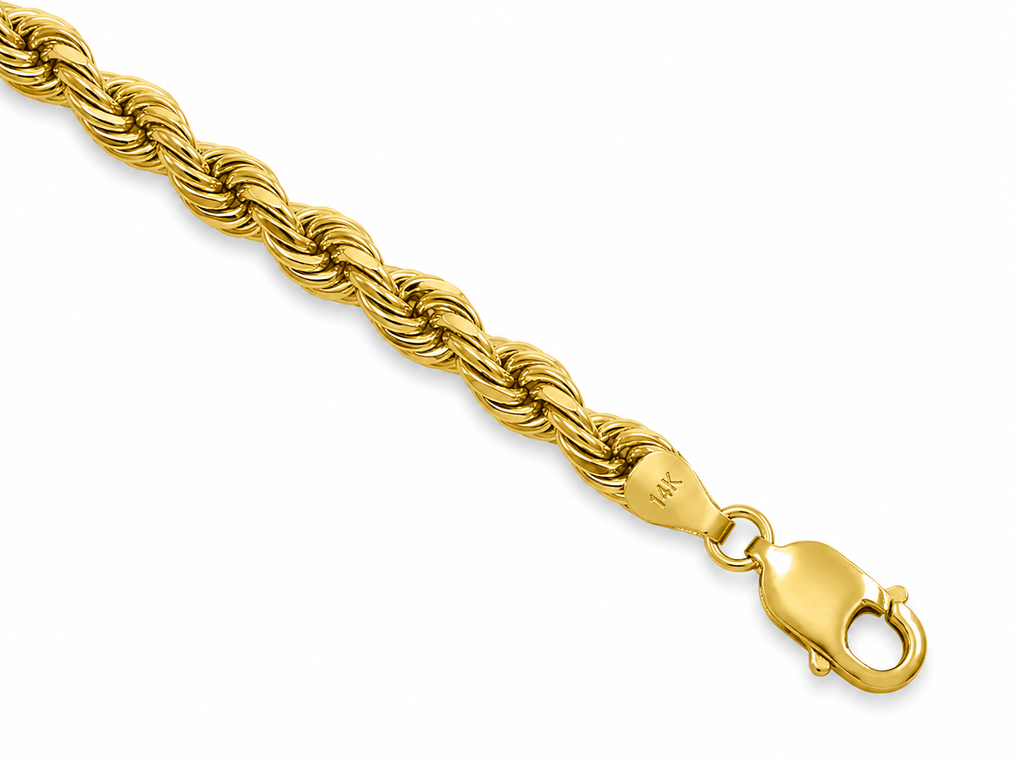 14KT Solid Yellow Gold 8.5 MM Rope Chain