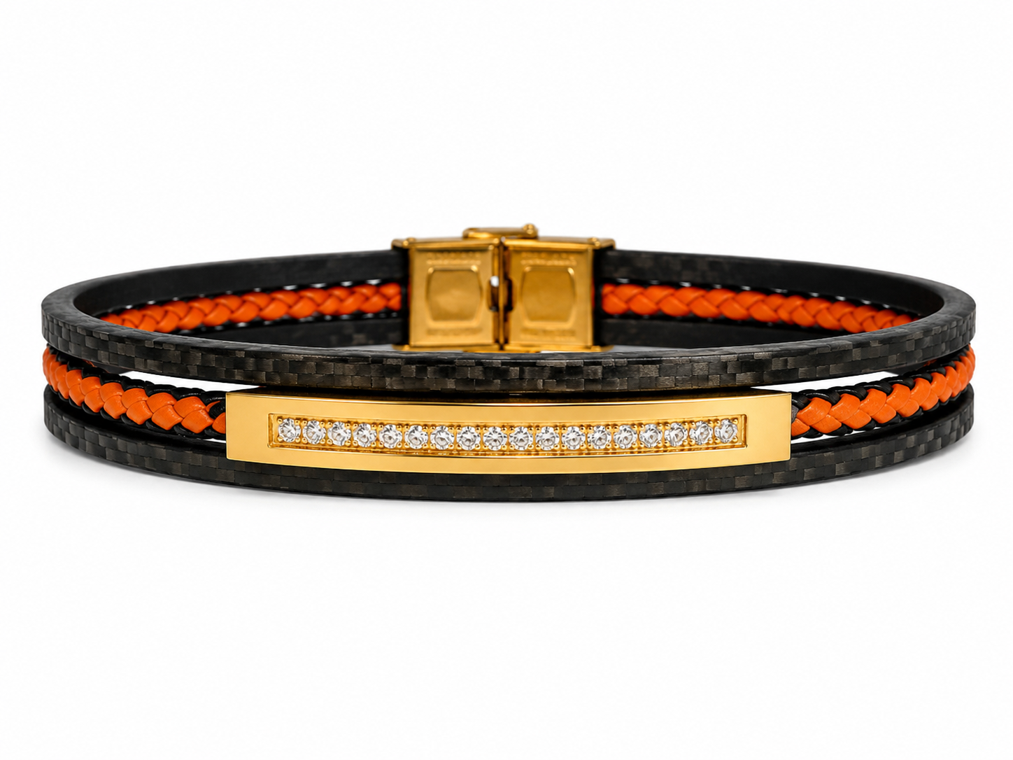 Stainless Steel Men Cubic Zirconium Bracelet