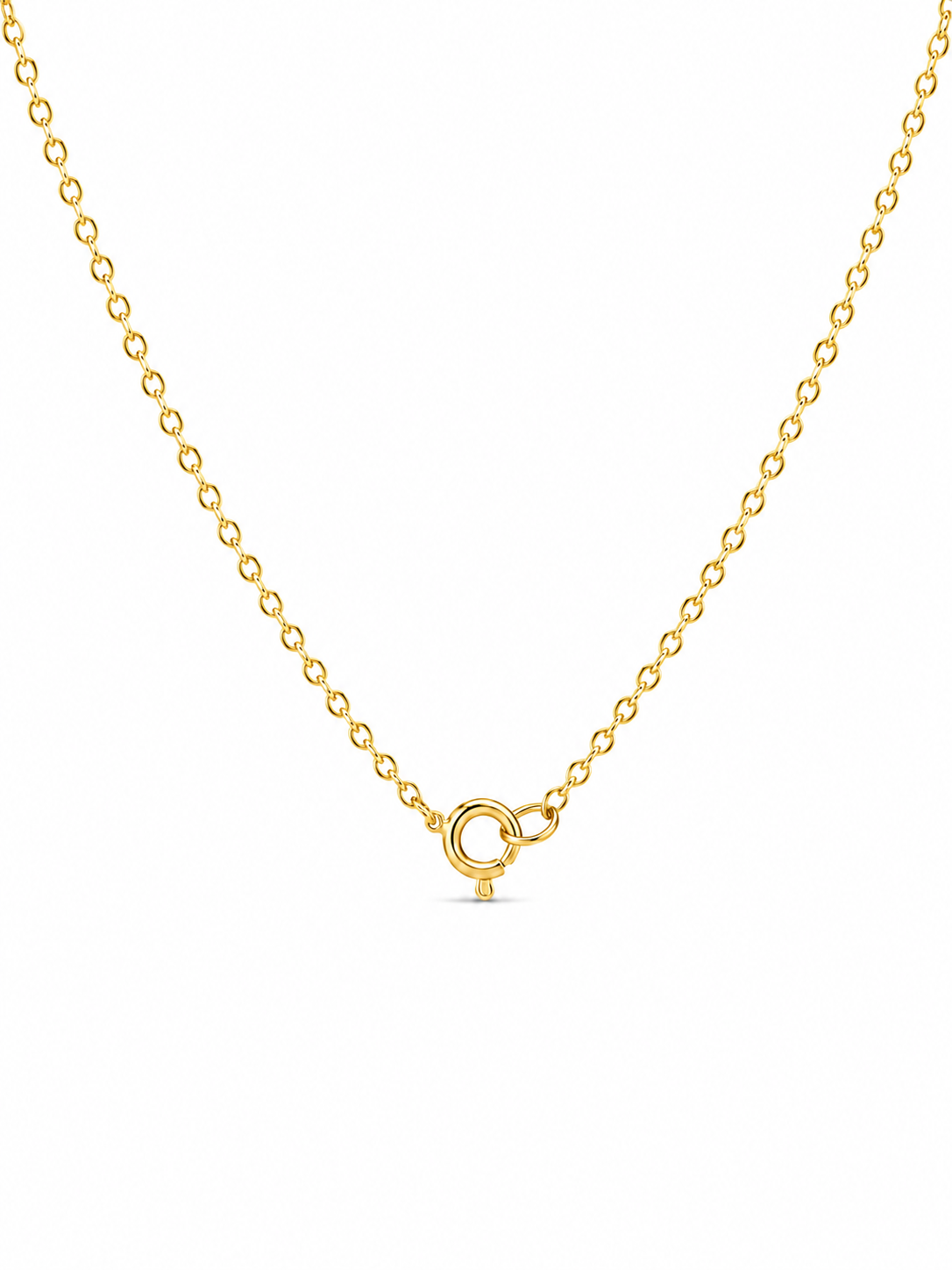 925 Yellow Sterling Silver Lobster Lock Star Pendant With Chain
