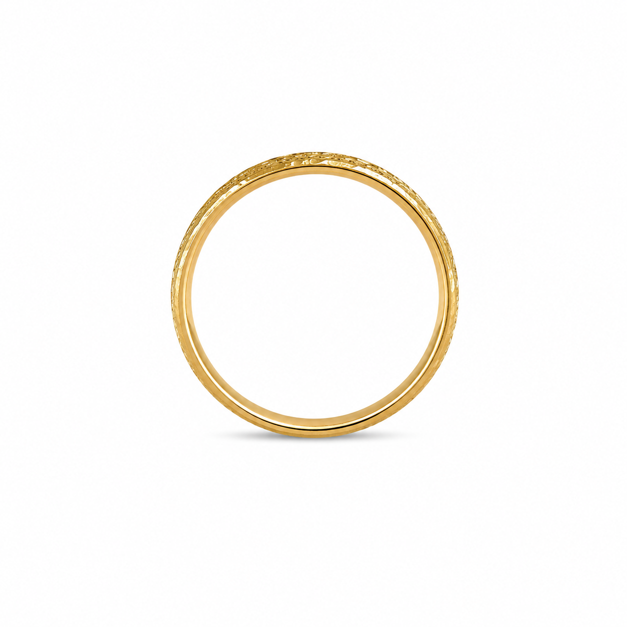 22KT Etched Design Wedding Band Yellow Gold Ring [A4B2]
