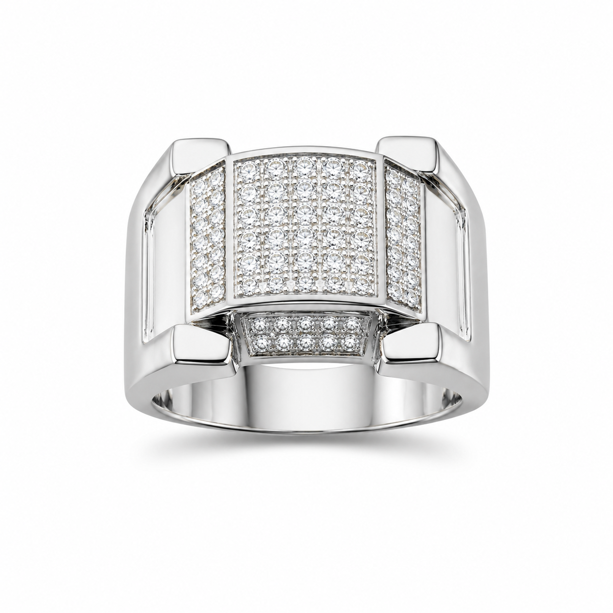 Stainless Steel Cubic Zirconium Ring