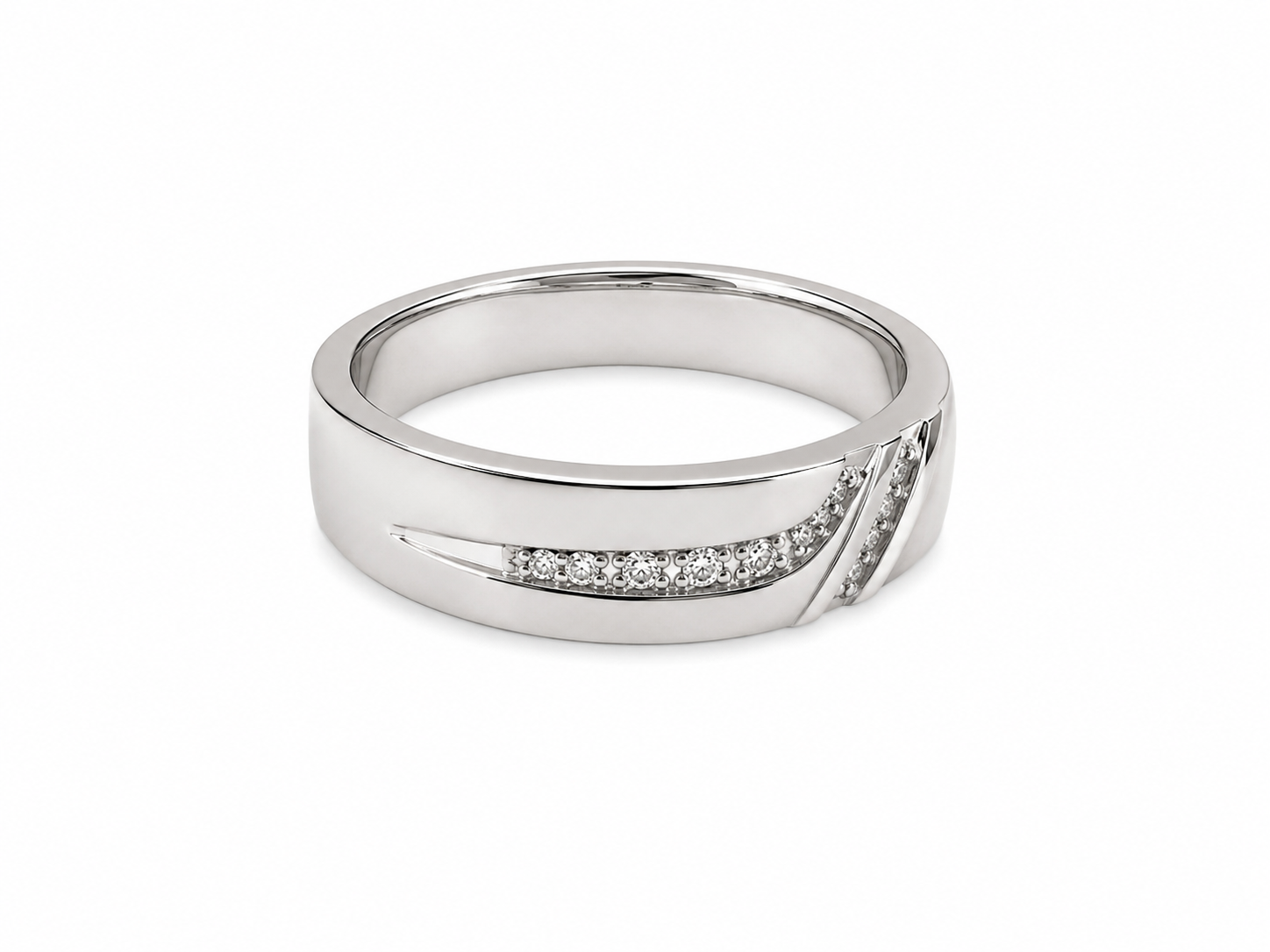 10KT White Gold  0.12 CTW Diamond Ring [A2B3 - K6H00]