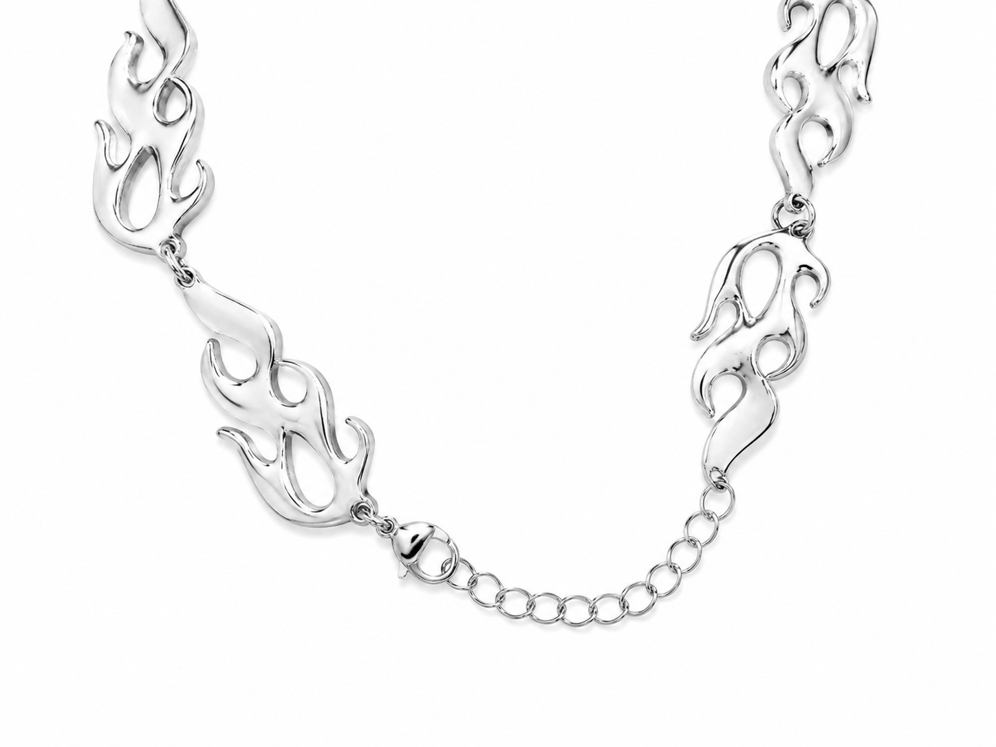 Stainless Steel Flame Style Necklace