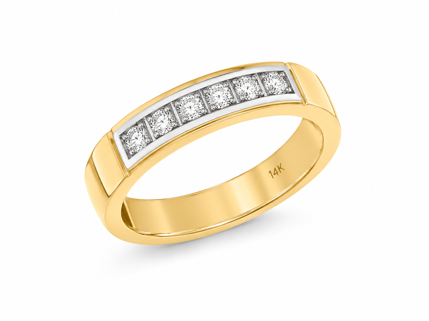 14KT Yellow Gold 0.05 CTW Diamond Ring [A2B3 - K6H95]